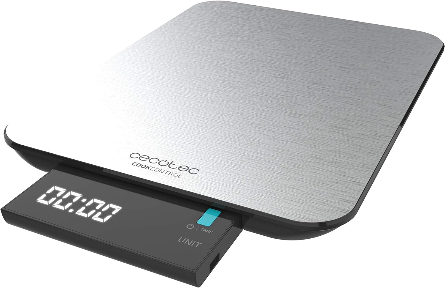 Cecotec Báscula de Cocina Digital, plateada, cuadrada