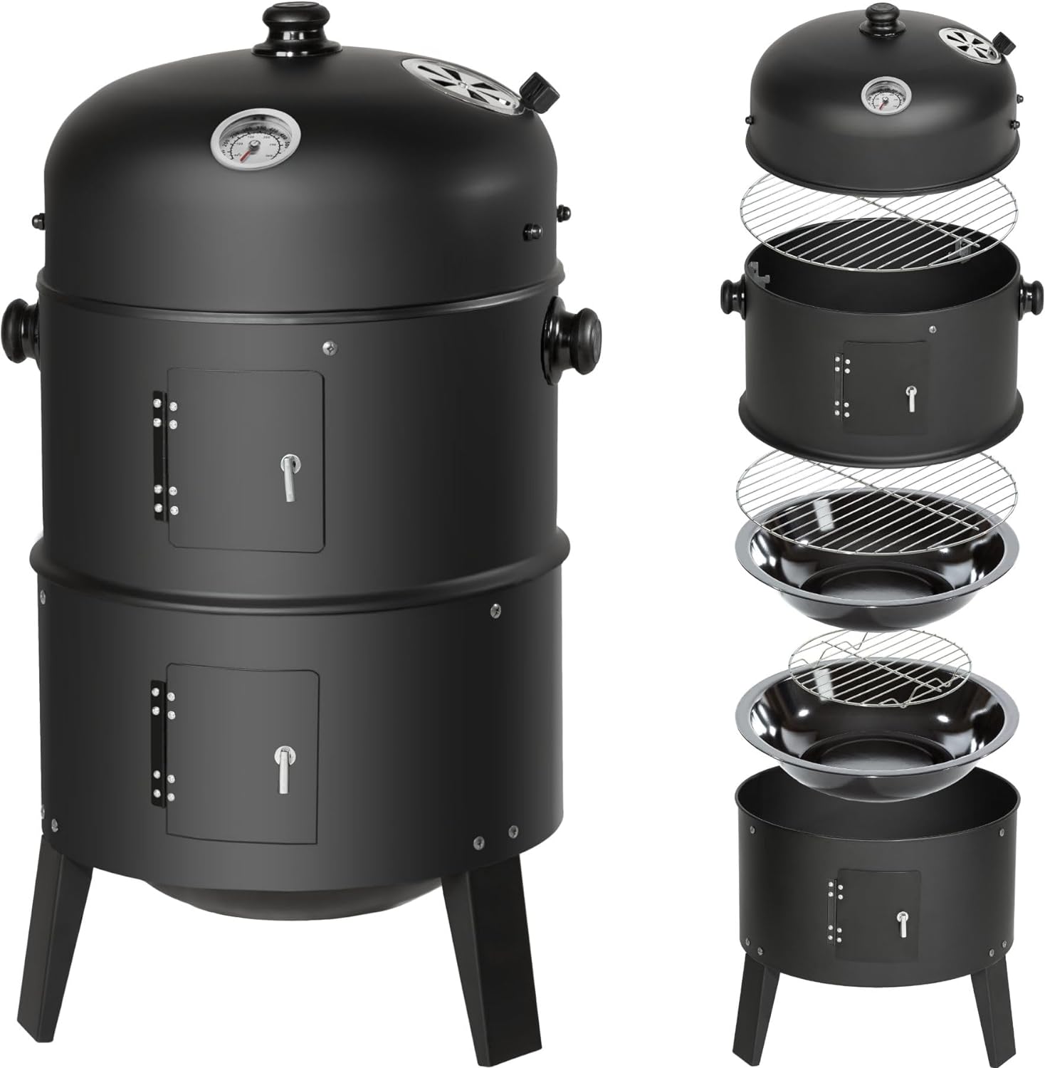 OLLA TecTake® Barbacoa de Carbón Vegetal