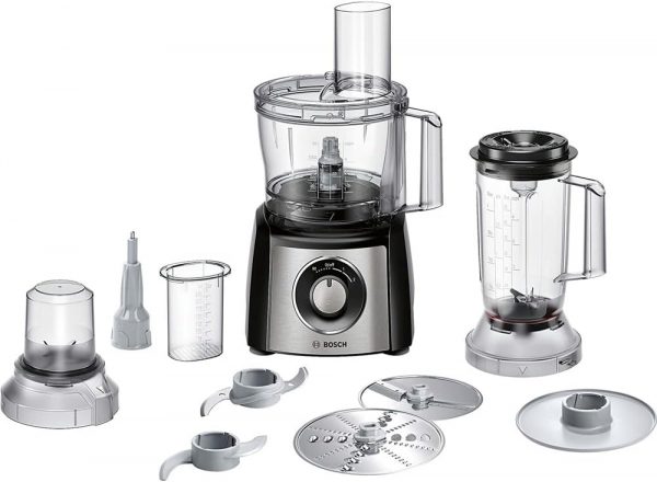 Bosch Hogar Procesador de Alimentos, Acero/Negro