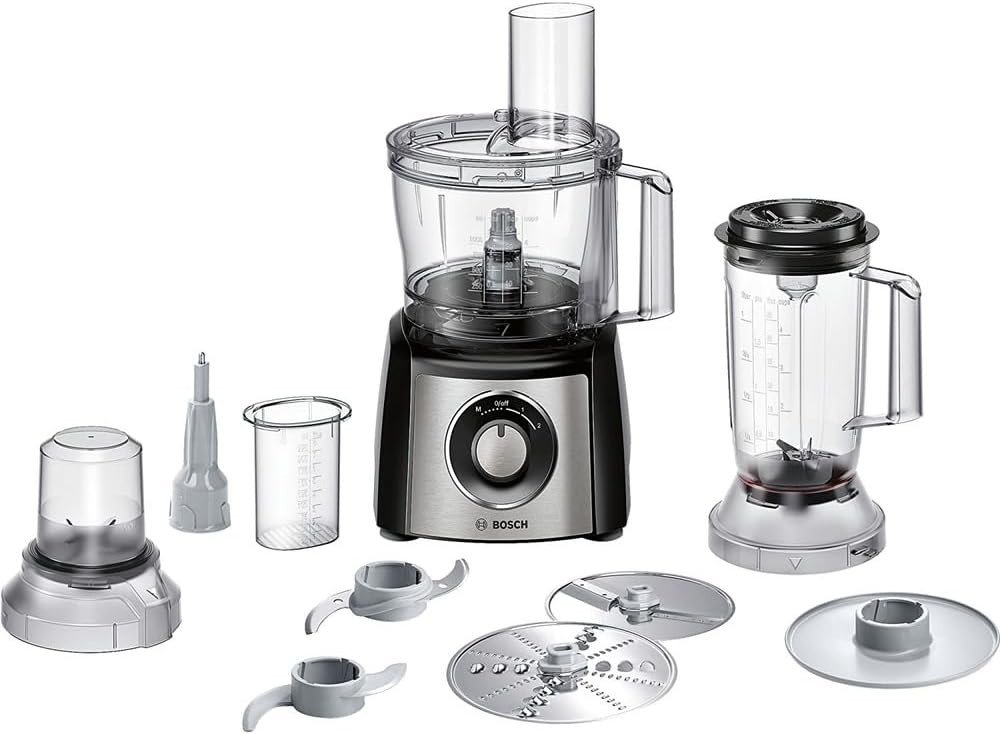 Bosch Hogar Procesador de Alimentos, Acero/Negro