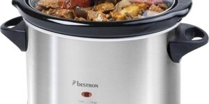 Bestron Olla de Cocción Lenta de Cerámica y Tapa de Vidrio