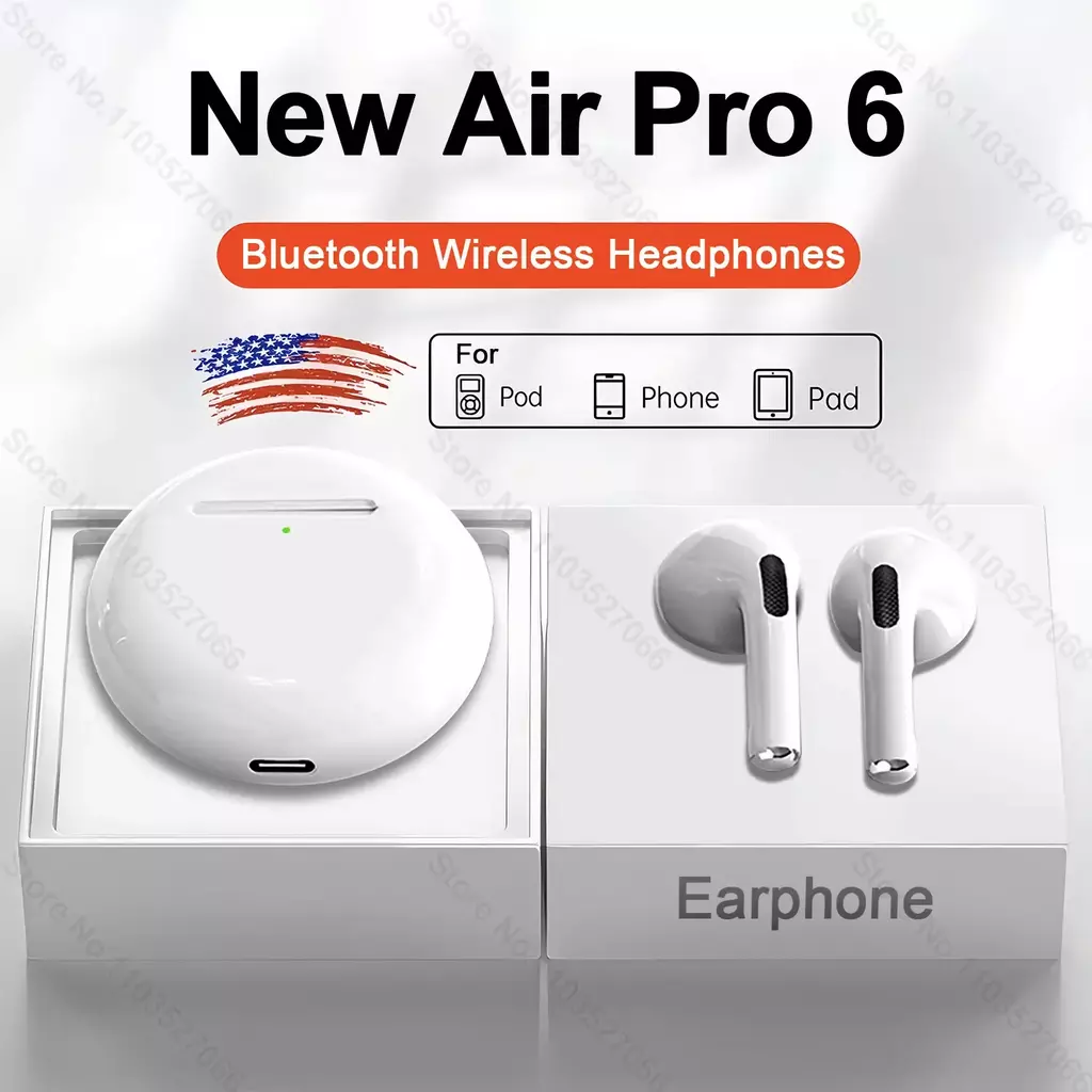 Auriculares TWS Air Pro 6 originales, cascos inalámbricos por Bluetooth