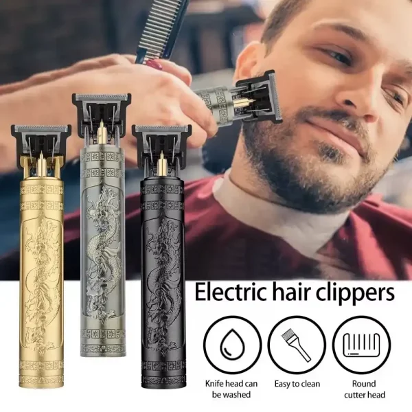 Cortadora de pelo eléctrica Vintage T9 para hombres