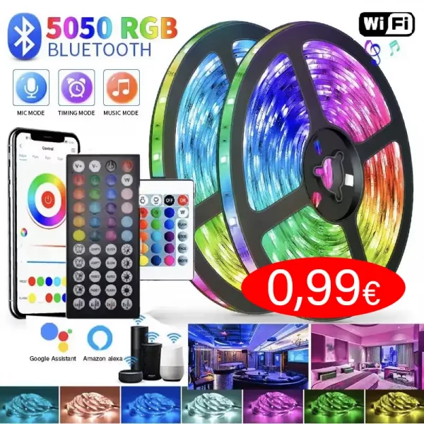 Tira de luces LED USB con Control por aplicación