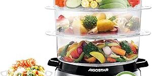 Aigostar Fitfoodie Steel Vaporera eléctrica