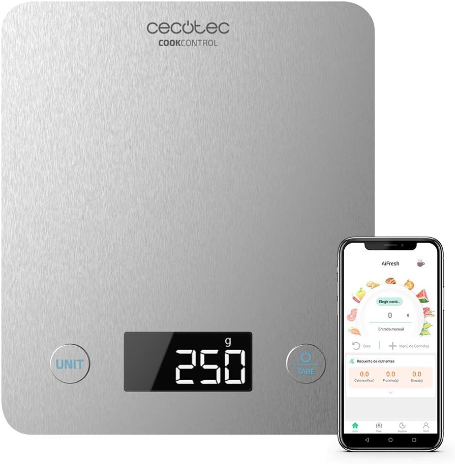 Cecotec Báscula de Cocina Cook