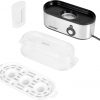 MESKO MS-4485 Cuece Huevos Eléctrico para 3 Huevos, Acero Inoxidable, Protección por Sobre Calentamiento, 350W, Libre de BPA
