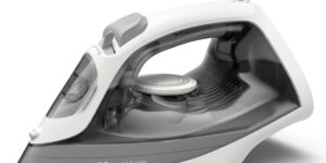 Philips Plancha de vapor Serie 2000 - Hasta 25 g/min de vapor continuo. 2000 W. Depósito de 250 ml. Eliminación rápida de arrugas. 4 ajustes de vapor. Suela de cerámica. Ligera. Gris (DST2020/80)