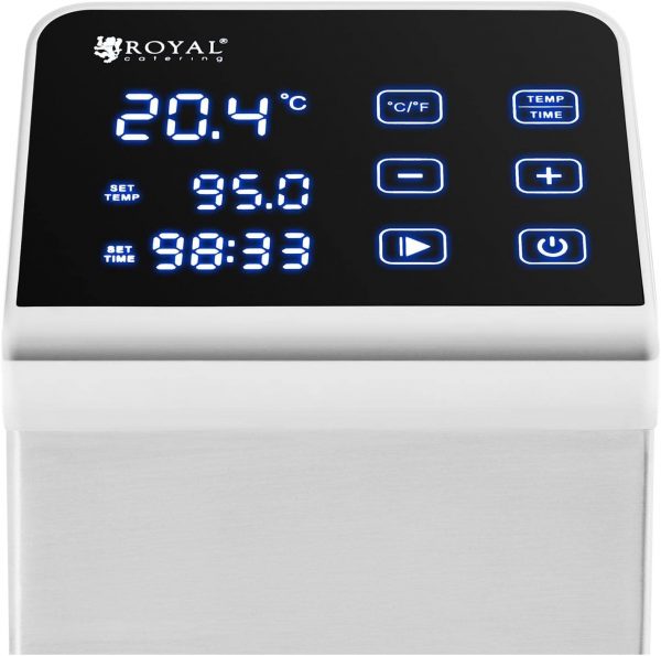 Royal Catering Circulador De Inmersión Sous Vide Al Vacío Cocedor Portátil RCVG-43 (Potencia: 2.300 W, Temperatura: 5-99 °C, Hasta 80 L)