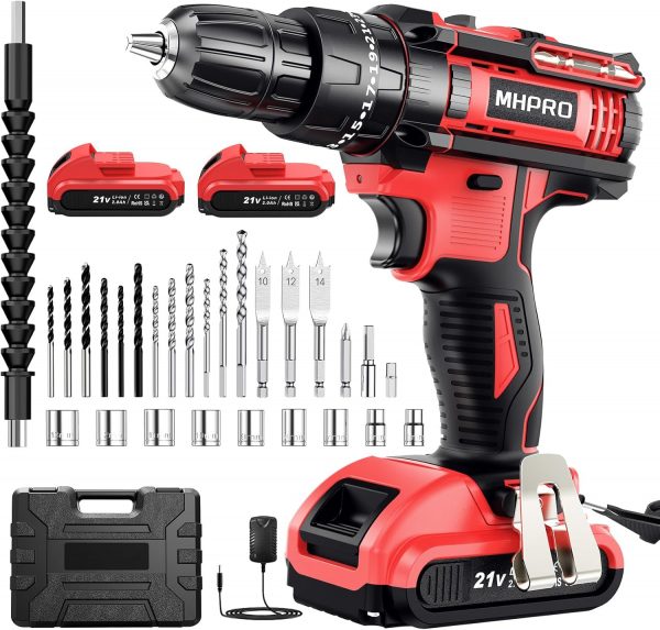 MHPRO Taladro Percutor a Bateria 21V
