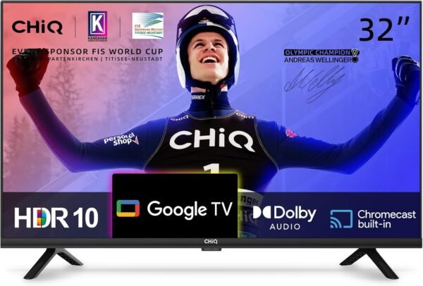 CHiQ L32H7G TV 32 Pulgadas Smart TV, HD LED,Diseño sin Marco...