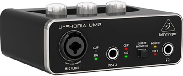 Behringer UM2 Interfaz de audio USB Audiophile 2x2 con pream...