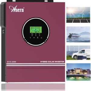 Anern 2KW Inversor Solar Híbrido 12V DC...