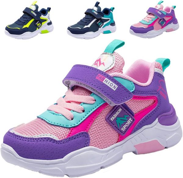 Zapatillas de Niños Niñas Zapatos de Correr Deportivas Ligeras Tenis de Running Shoes de Walking Sneakers Baloncesto Transpirable Cómodo Calzado Deportivo Unisex