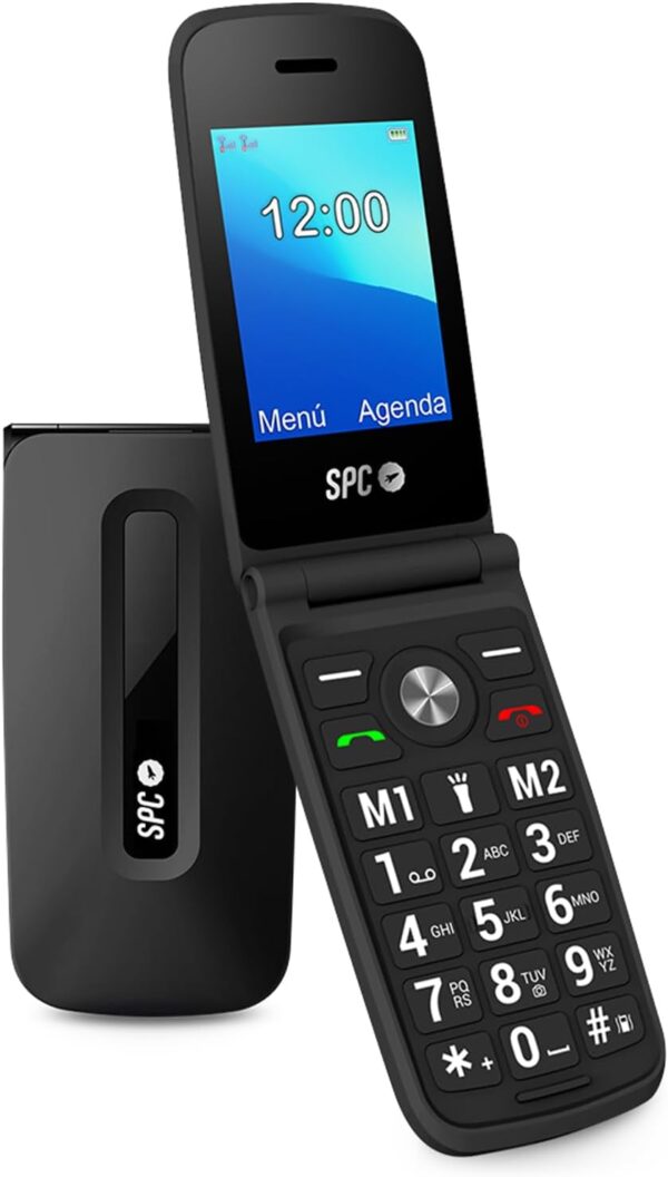 SPC Titan - Teléfono Móvil de Tapa para Mayores, Botones y T...