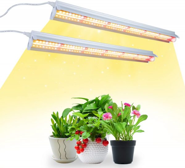 Niello 2Pack T5 Lámpara de Planta, 42cm Lámpara de Crecimiento LED de Espectro Completo, Luz para plantas de interior, Adecuado para invernadero de interior, jardín.