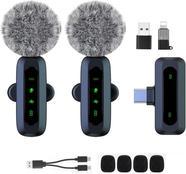 Mini micrófono inalámbrico para Android/iPhone/iOS/PC/Laptop...