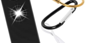 Alarma de Seguridad Personal, Llavero con Sirena de 135dB y Luz Led Estroboscópica para Mujeres, Niños, Ancianos, Sistema de Emergencia y Autodefensa Recargable. (Negra)