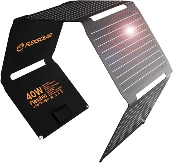 FlexSolar Panel solar de 40 W, cargador...