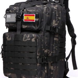 Mochila Tática 50 Litros con Sistema Molle - Gran Capacidad Militar Impermeable para Emergencias de 3 Días Caza Senderismo y Acampadas - Mochila para Actividades al Aire Libre