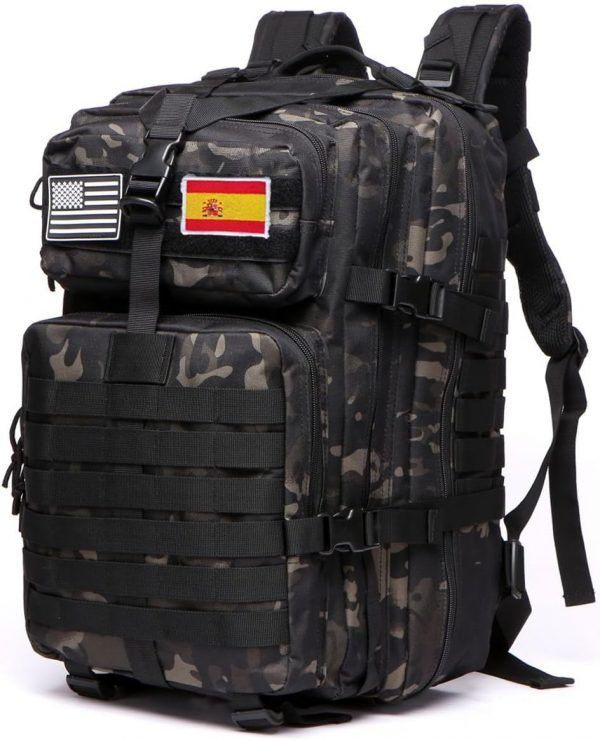Mochila Tática 50 Litros con Sistema Molle - Gran Capacidad Militar Impermeable para Emergencias de 3 Días Caza Senderismo y Acampadas - Mochila para Actividades al Aire Libre