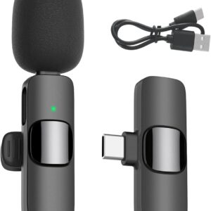 USB C Microfono Inalambrico Solapa para Android. Mini Microf