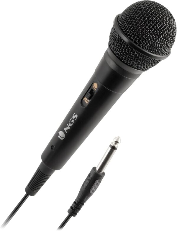 NGS Singer Fire - Micrófono Vocal Dinámico, Micrófono con Ca...