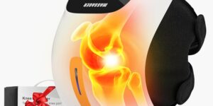 Masajeador de Rodilla Inalámbrico con Pantalla Táctil LED, Irradiación Láser por Infrarrojos, Rodillera con 3 Niveles de Calor y Vibración Para Dolores Articulares,Artritis,Lesiones Musculares