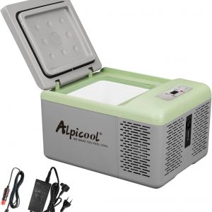 Alpicool C9PT 9L Mini Nevera de Coche portátil Eléctrica 12/24V CC Refrigerador de Coche para Hogar Aire Libre Camping, Viajes, Automóvil Enfriamiento de -20ºC a +20ºC
