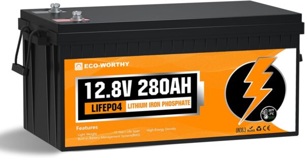 ECO-WORTHY Bateria Litio 280Ah 12V