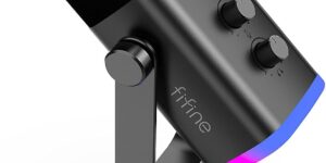 FIFINE USB XLR Gaming Microfono per PC PS4 PS5. Dinámico Mic