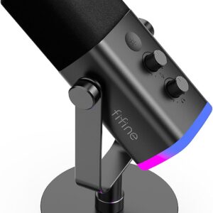 61b8-3KARZL._AC_SL1500_.jpg FIFINE USB XLR Gaming Microfono per PC PS4 PS5. Dinámico Mic