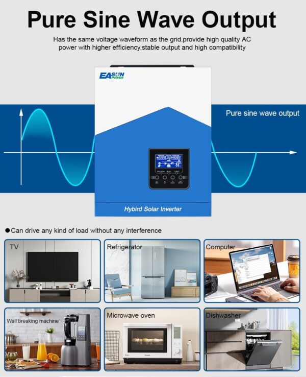 Inversor híbrido solar de 3200 W CC 24