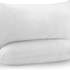 Utopia Bedding Almohadas (2 Unidades), 40 x 80 cm Tela de Microfibra con Relleno de poliéster 3D, Transpirable y Suave (Blanco)