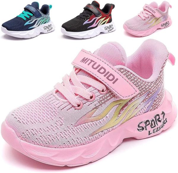 Zapatillas de Niños Niñas Zapatos de Correr Deportivas Ligeras Tenis de Running Shoes de Walking Sneakers Baloncesto Transpirable Cómodo Calzado Deportivo Unisex