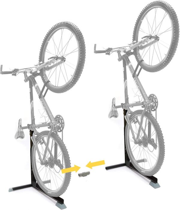 Bike Nook 2 Soportes verticales y de estante de almacenamiento para bicicletas, original, para garaje, interiores y exteriores, rincones, no requiere taladro