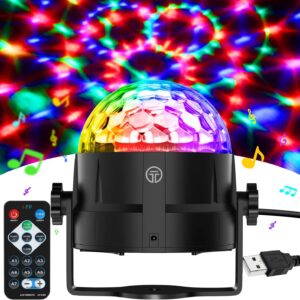 Bola Luces Discoteca LED. 7 Colores RGB Luz con Sonido Activ