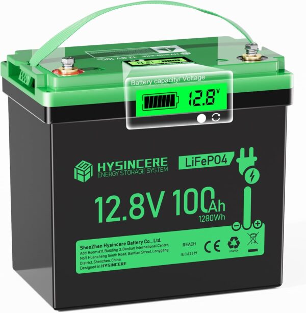HYSINCERE Batería Litio Mini LiFePO4 12