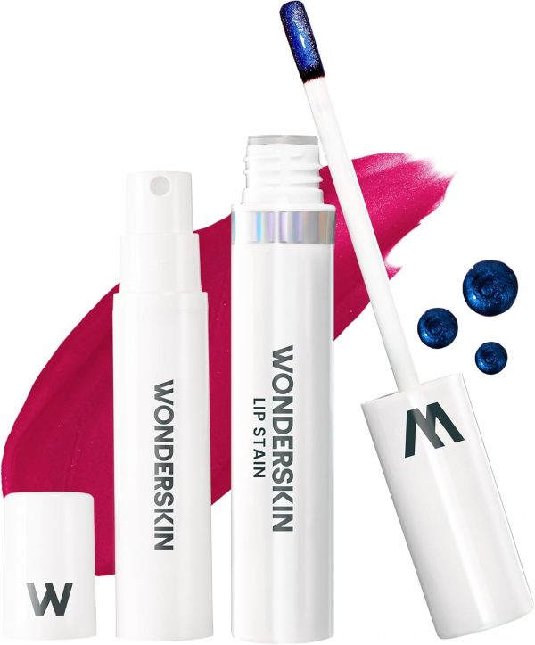 Wonderskin Wonder Blading Lip Stain Peel Off And Reveal Kit - Tinte De Labios Rosa De Larga Duración, Resistente Al Agua, Kit De Tinte De Maquillaje Natural A Prueba De Transferencia (Darling)