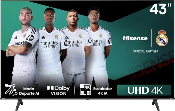 Hisense 43E6NT - UHD 4K,VIDAA Smart TV, 43 Pulgadas, Dolby V...