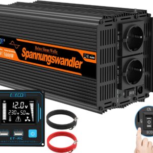 EDECOA inversor 12v 220v Onda Pura