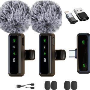 71e5uyz0GuL._AC_SL1500_.jpg XIXIXIAXIA Mini Micrófono Inalámbrico Solapa para iPhone/Tel