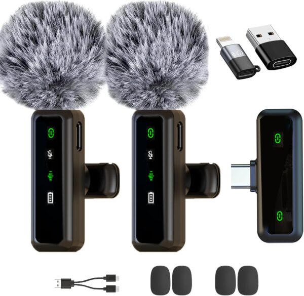 XIXIXIAXIA Mini Micrófono Inalámbrico Solapa para iPhone/Tel...