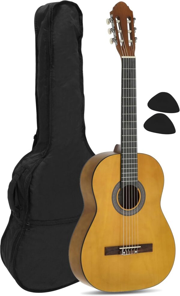 Navarrez NV11 guitarra clásica marrón 4/4, bolsa/Gig Bag, 2 ...