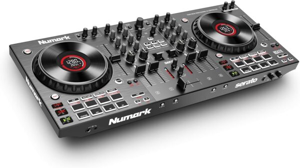 Numark NS4FX - Controladora DJ de 4 canales, jog wheels táct...