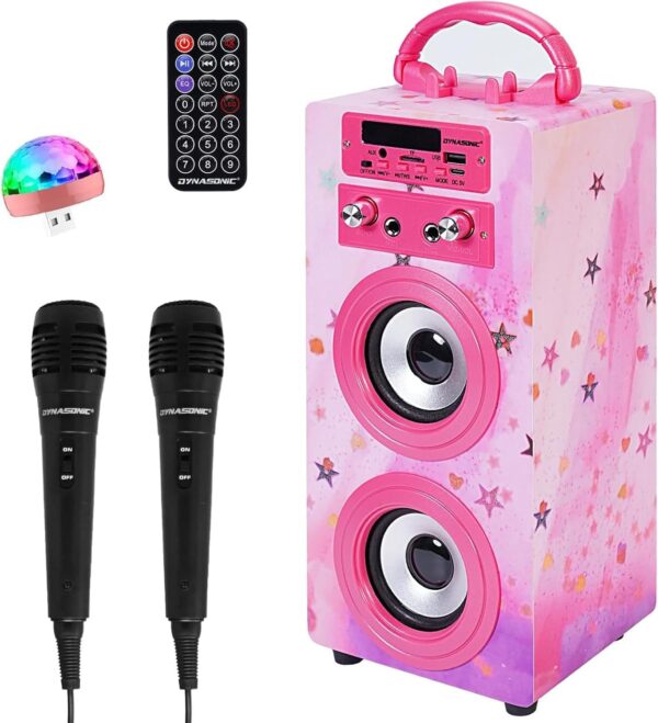 Máquina de Karaoke Portátil DYNASONIC, Altavoz Karaoke con 2...