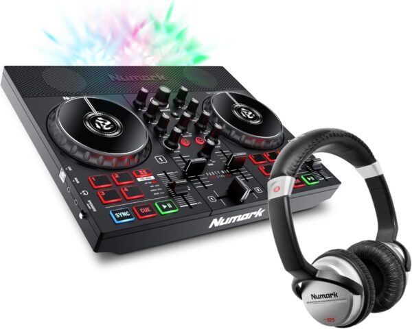 Numark Party Mix Live + HF 125 - Set de DJ, Controlador DJ c...