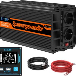 EDECOA Inversor 12v 220v 2000w