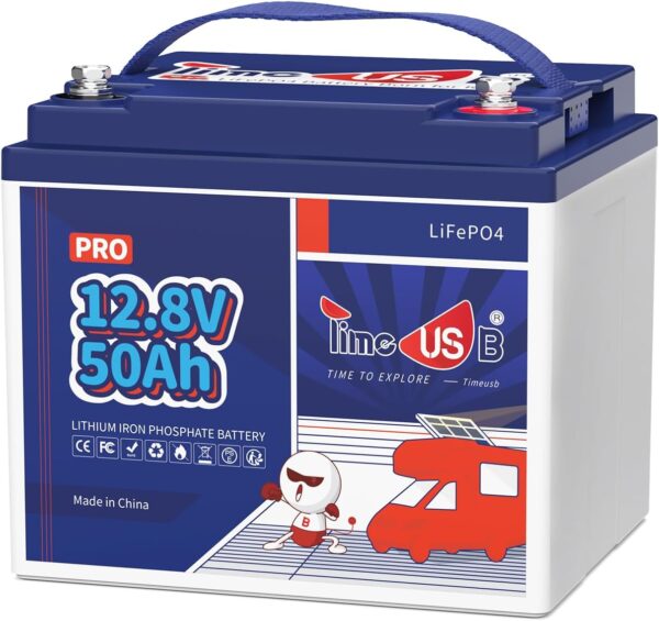 Timeusb Batería Litio 12V 50Ah Pro