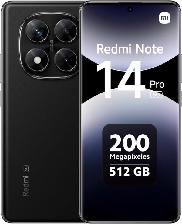 Xiaomi Redmi Note 14 Pro 5G - Smartphone de 12+512GB, Pantal...